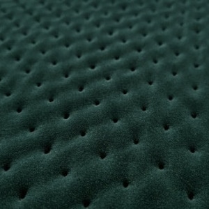 Dots Quilted Bottle Green Velvet Soft Touch Luxury Upholstery Decorative Fabric Sell By the Metre