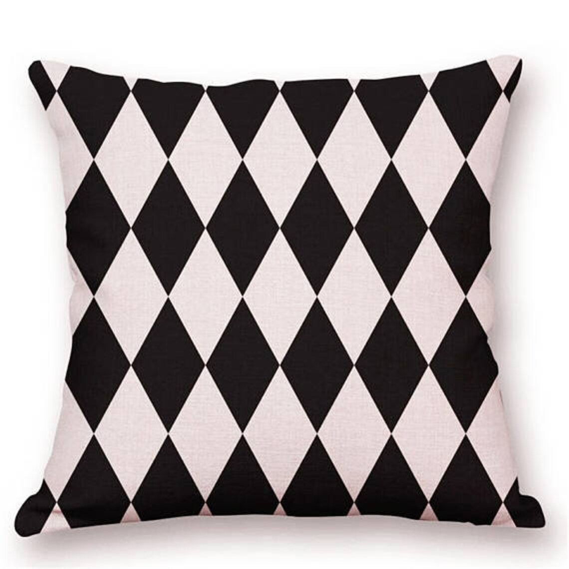 Black and White Diamonds Upholstery Decorative Pillow Etsy