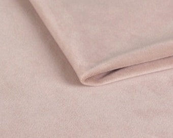 Pastel Pink Velvet Shiny Soft Touch Upholstery Decorative Cushion Headboard Curtains Fabric Sell By Half a Metre