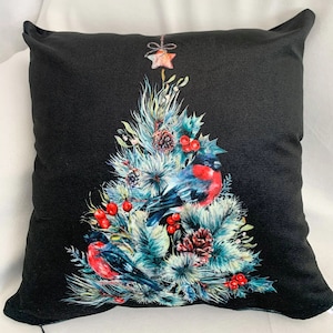 Christmas Tree Luxury Velvet Pillow Covers Pillowcase 45x45cm Zippered Christmas Gift