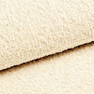 Vanilla Boucle Recycled Furnishing Upholstery Fabric Sell By Half a Meter