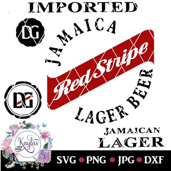 Red Stripe Lager Beer Jamaica Imported Beer Svg Png Dxf Etsy