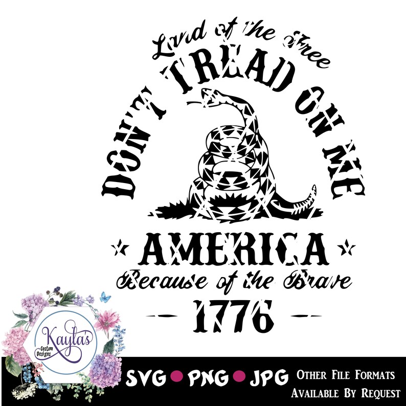 Download Don't Tread On Me SVG Cut File DXF Silhouette Cut File | Etsy