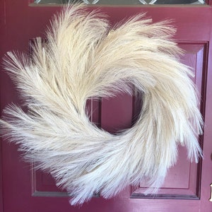 27&quot; Faux Pampas Wreath for Boho Decor