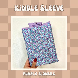 Purple Flowers Kindle Sleeve