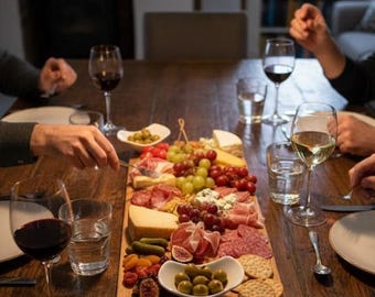 Eiche Charcuterie, Schneidebrett, Servierbrett •| Käsebrett | Brotzeitbrett
