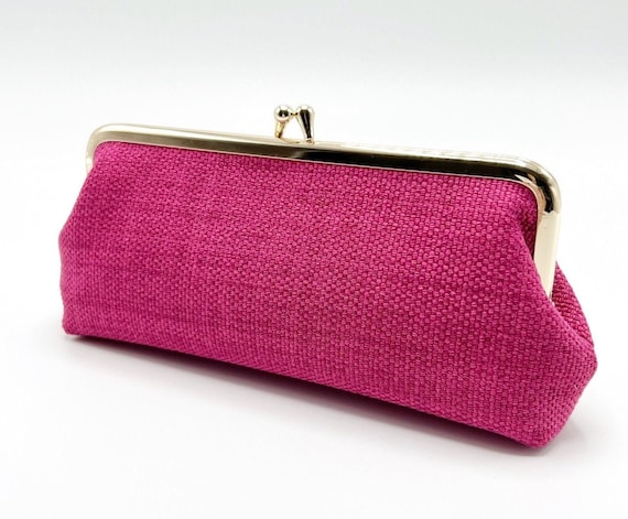 Raspberry pink clutch bag sales