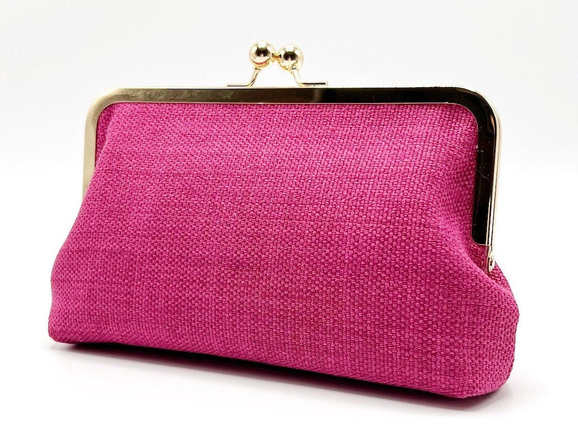 Pink Leather Evening Bag 