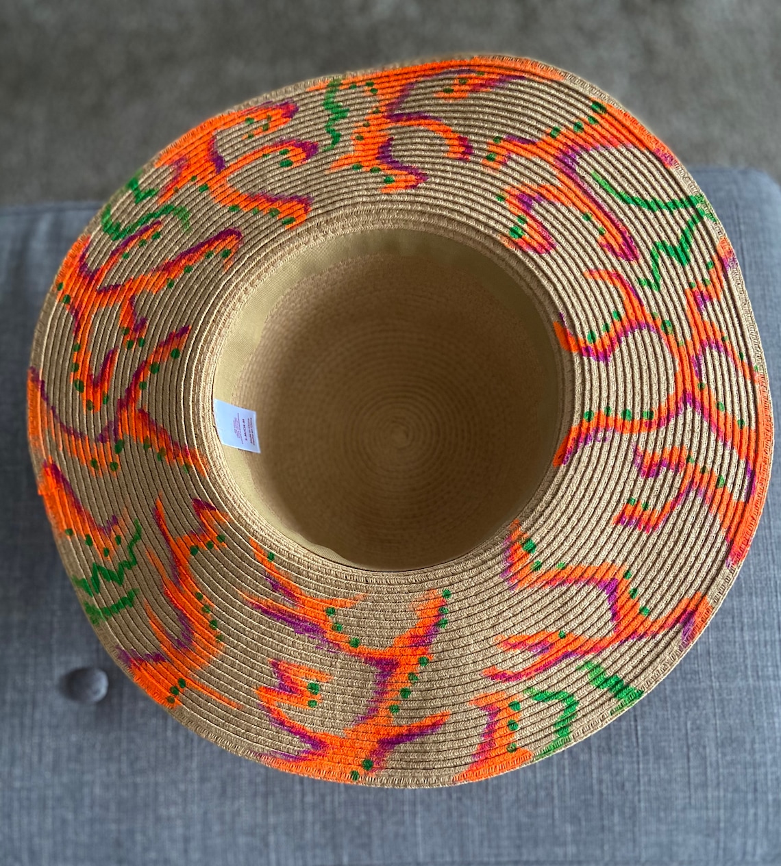 Hand Painted Straw Hat Etsy