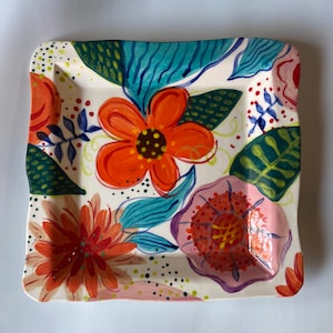 Hand-made ceramic tray