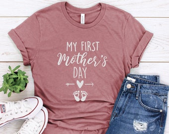 Pregnancy Announcement Shirt, My First Mother's Day, Baby Reveal, Unisex Mom Shirt, MomTo Be Shirt, Mom Shirt, Mothers Day Gift Gift For Mom