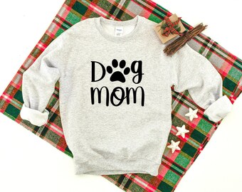 Dog Mom Paw Heavy Blend Crewneck Sweatshirt, Dog Lover Sweater, Dog Mom Sweatshirt, Pet Lover Crew Sweater, Dog Mom, Fur Mama, Gift For Her