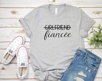 Fiancee Shirt, Girlfriend Fiancee Shirt, Fiance Shirt, Bachelorette Shirt, Engagement Gift, Engaged Shirt, Just Engaged, Bachelorette