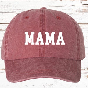 MAMA Embroidered Dad Hat, Pigment Dyed Unstructured  Hat, Baby Announcement, Mom To Be, Choose Your Hat Color! Choose Any Color Thread!