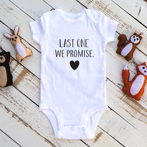 Baby Announcement Last One Baby Infant Bodysuit, Baby Bodysuit, Pregnancy Announcement, Funny Bodysuit, Unisex Baby Clothes Baby Shower Gift