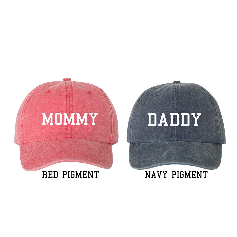 Mommy & Daddy Unstructured Dad Hat Cap, Pigment Dyed Adjustable ...