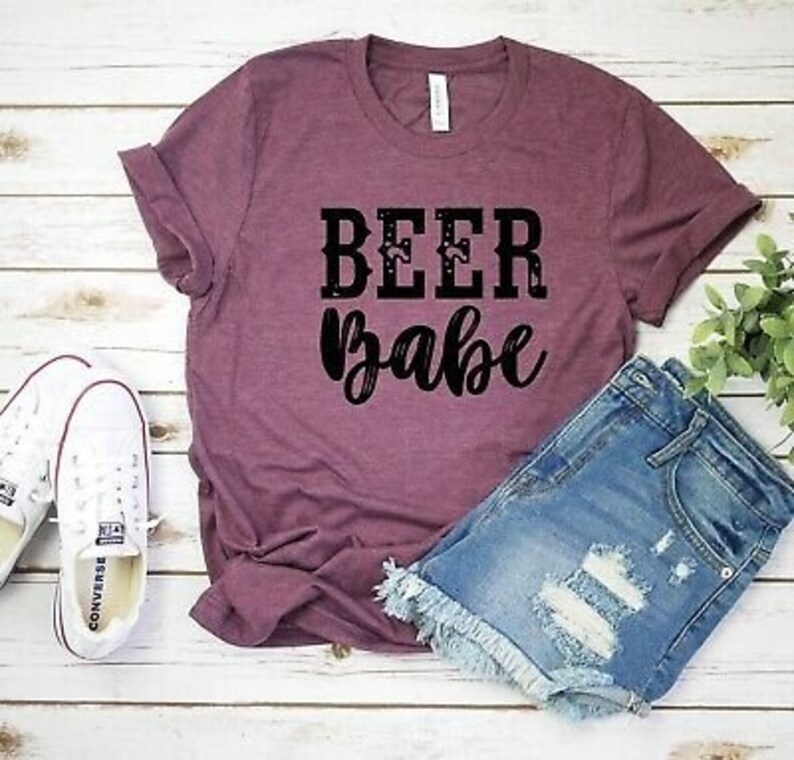 Beer Babe Tee Shirt Women's shirts Beer shirt Funny Etsy