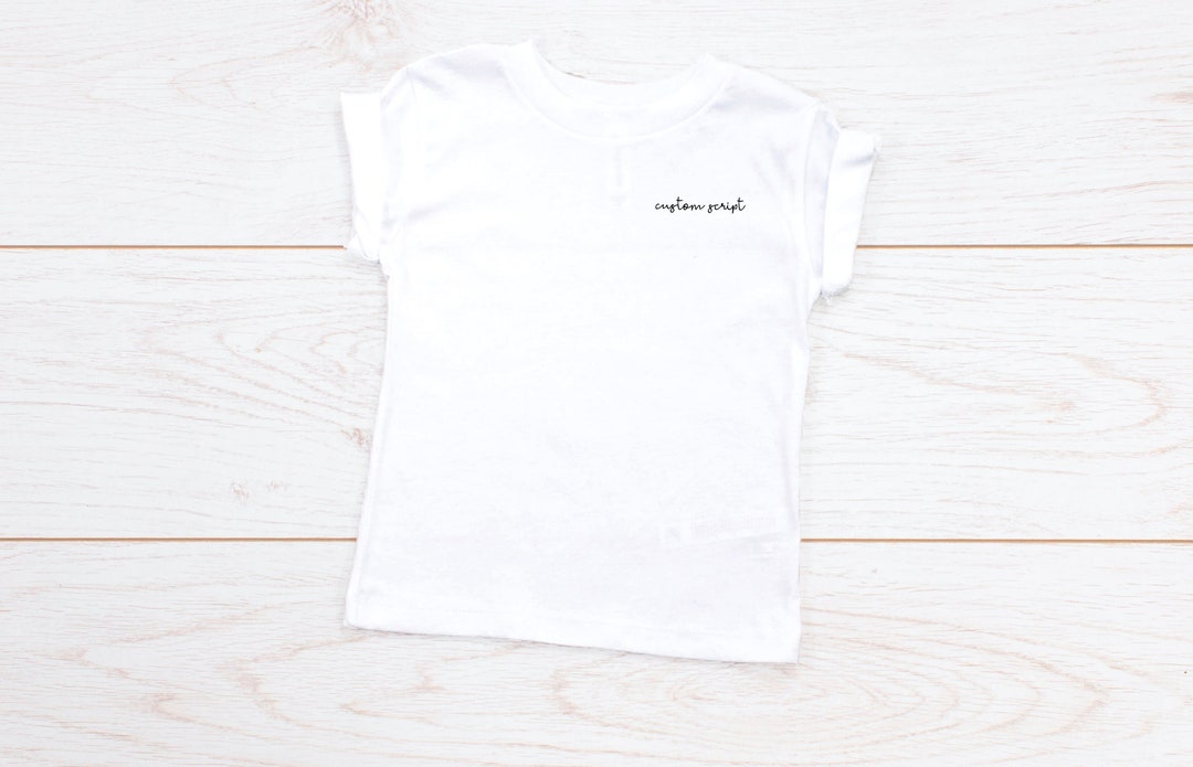 Custom Left Chest Script Toddler T-shirt, Custom Script Toddler Unisex ...