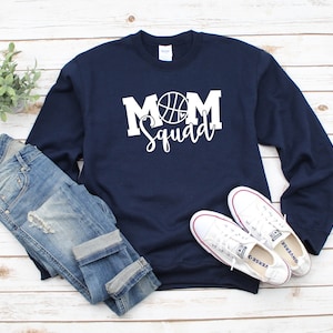 Basketball Mom Squad Heavy Blend Crewneck Sweatshirt, Basketball Mom Sweater, Basketball Lover, Basketball Mom Shirt, Gift For Mom