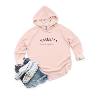 Baseball All Day Light Weight Hooded Sweatshirt, Hoodie for Baseball Mom, Baseball Hoodie, Baseball Mom Squad, Baseball Game Day, Baseball