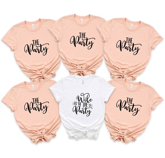 Bride and bridesmaids bachelorette shirts cheap