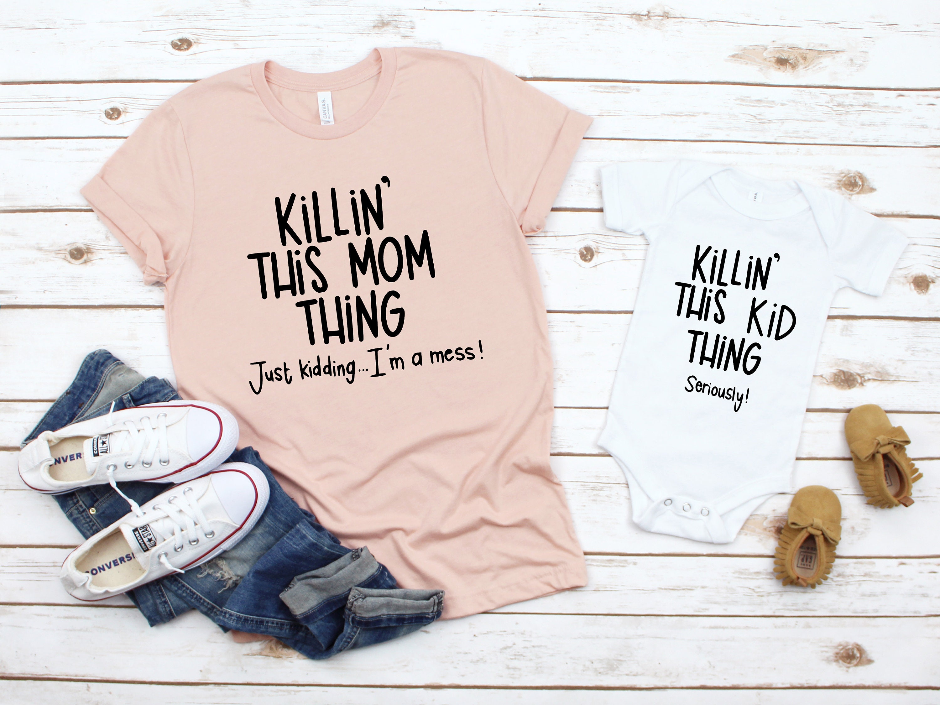 Mommy and Me Shirts Killin' This Mom Thing Killin' - Etsy