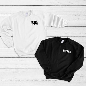 Big Little College Sorority Left Chest Crewneck Sweatshirt, Drip Font sorority reveal shirts, Little sister, Big Sister, Big Little, GBig