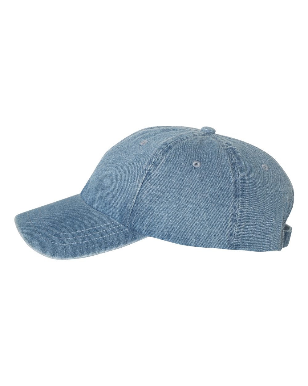 Your Text Here Custom Blue Denim Dad Hat Cap, Unstructured