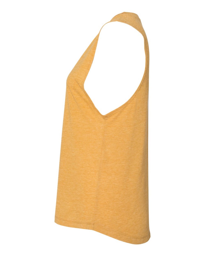 May include: A mustard yellow sleeveless tank top with a relaxed fit.