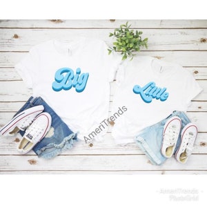 Big Little College Sorority shirts, Retro Blue sister sorority reveal shirts, Greek shirt, Little sister, Big Sister, Big Little, GBig GGBig