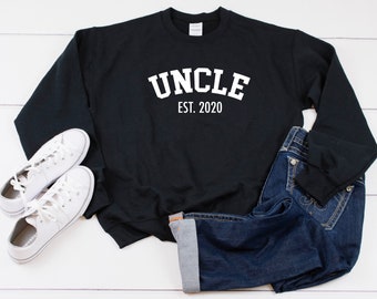 Uncle Established (YEAR) Heavy Blend Crewneck Sweatshirt, Uncle Sweater, Uncle Gift, Uncle to Be, Uncle To Be Announcement, Uncle Sweater