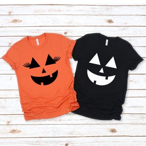 Halloween Couples Shirts T-Shirt, Pumpkin Shirts, His & Hers, Matching Shirts, Wedding Gift, Anniversary, Funny Halloween Shirts image 3
