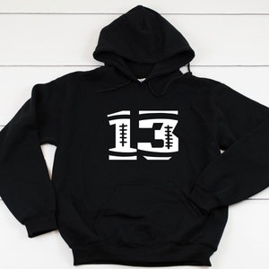 Custom FOOTBALL Number Heavy Blend Hooded Sweatshirt Hoodie, Football Hoodie, Game Day Hoodie, Game Day, Football Mom, Football Mom Gift