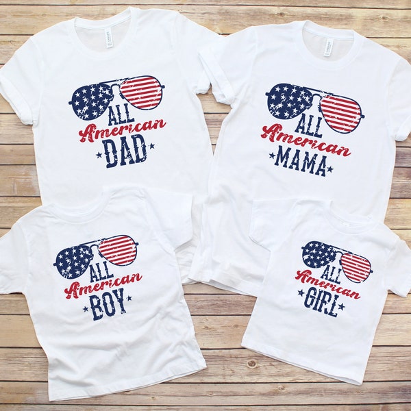 4th Of July American Family Shirts, Mom Dad Baby 4th of July Matching Shirts, Matching Mommy and Me Shirts, Mommy and Me Outfits, America