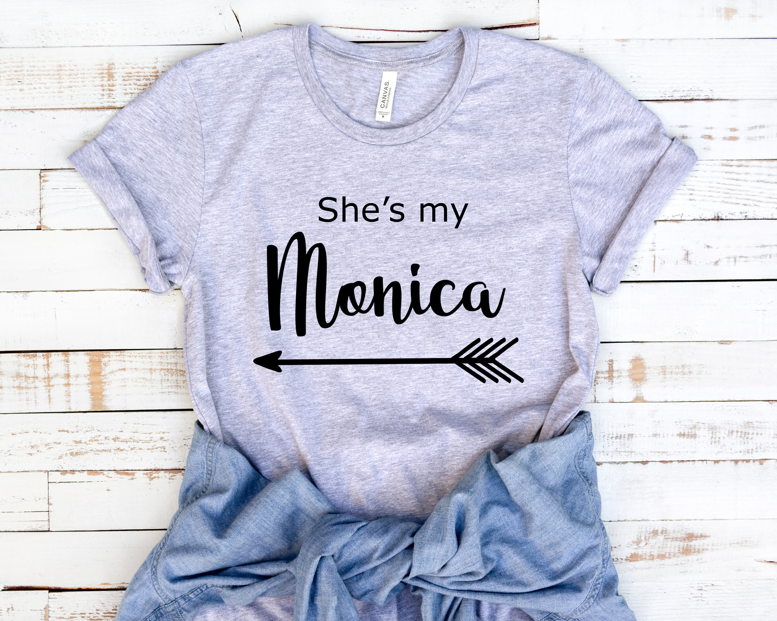 Christmas Rachel, - Bestie Matching Bff Shirts, Besties She\'s My My Tshirt, Monica, Shirt Gift, Friend Etsy Tshirt, Matching Best She\'s Gift