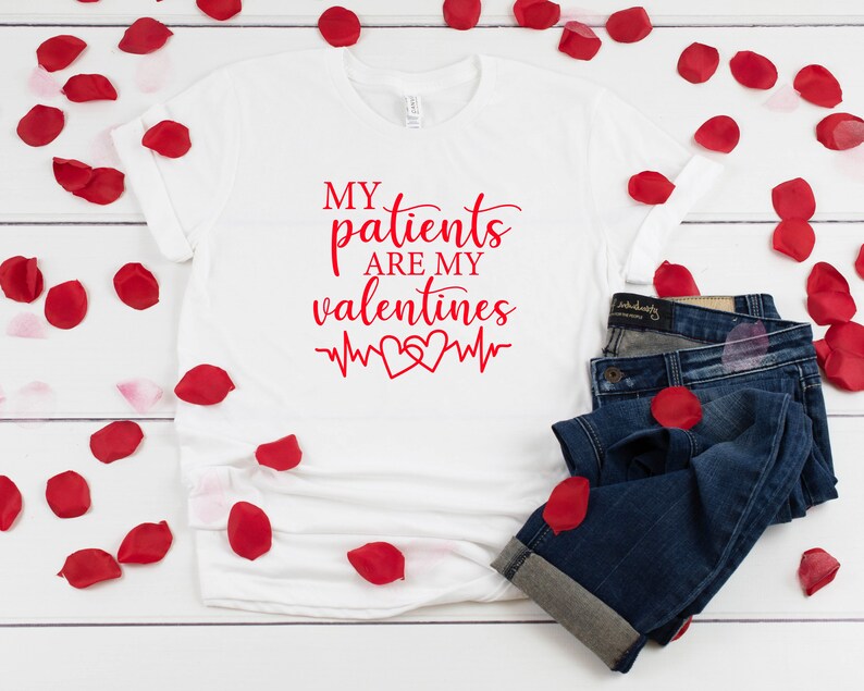 Mes patients sont mon t-shirt de la Saint-Valentin, la chemise de la Saint-Valentin, la chemise du cœur, la chemise du jour V, la chemise de la Saint-Valentin, la chemise de linfirmière, la chemise du médecin image 6