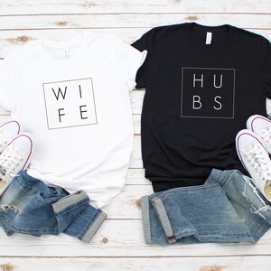Couples Shirts T-Shirt, Wife Husband SQUARE, His & Hers, Funny Shirts, Matching Shirts, Wedding Gift, Valentines Day, Honeymoon Shirt