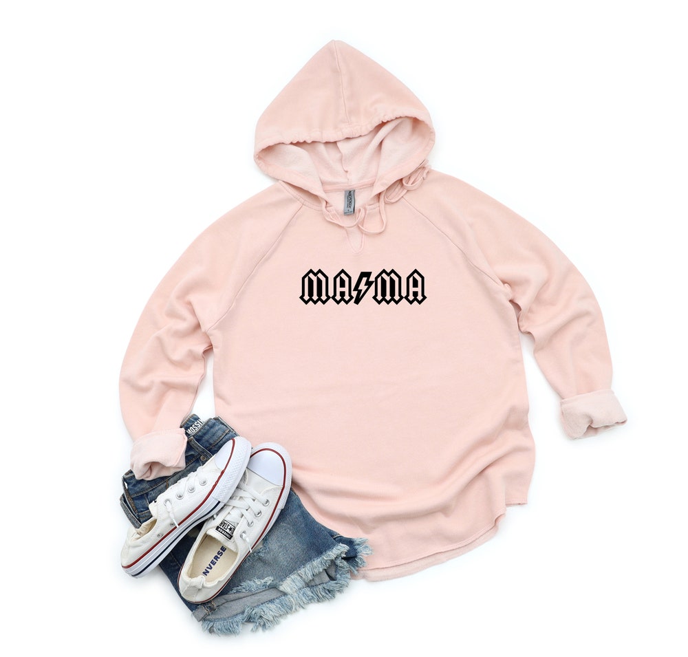 Mama Rock Font Light Weight Hooded Sweatshirt, Hoodie For Mom, Coo Mom Sweater, Mom Gift, Mom Hoodie, Mom Sweater, Mom Life, Mom Fashion New Hoodie