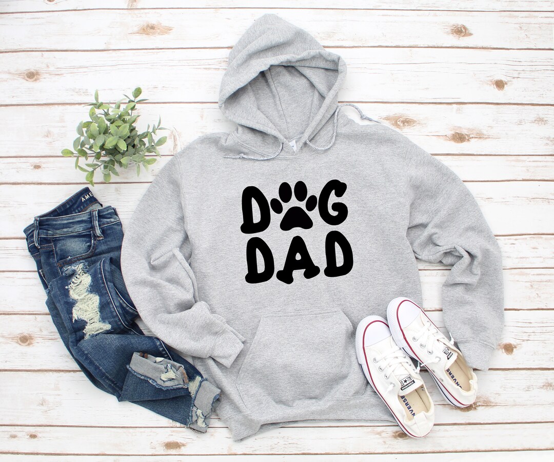 Dog Dad Paw Heavy Blend Hooded Sweatshirt Hoodie, Dog Dad Hoodie