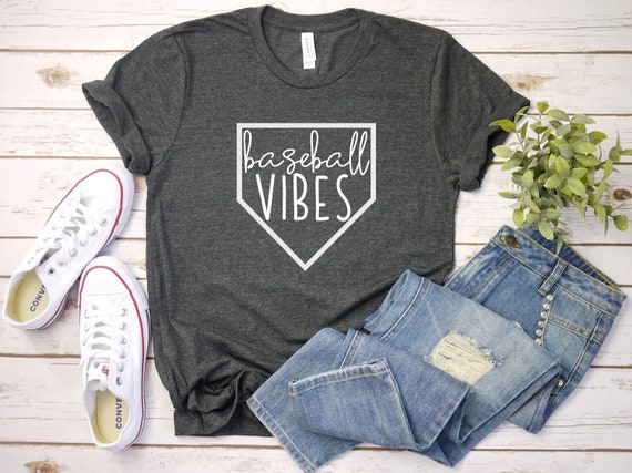 Baseball Vibes T-Shirt, Baseball Mom Shirt, Women's Baseball Shirt, Baseball Fan Shirt, Gift For Baseball Mom, Gift For Her, More Colors!