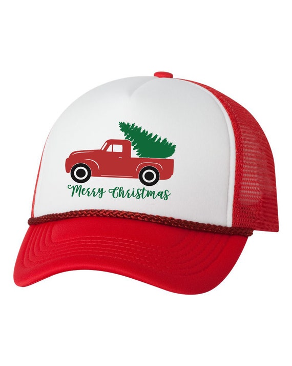 Merry Christmas Rustic Truck Trucker 