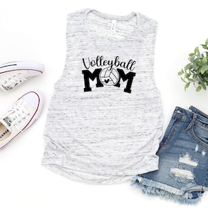 Volleyball MOM Flowy Muscle Tank Top, Volleyball Game Day Shirt, Volleyball Mom, Volleyball Shirt, Volleyball Mom Shirt, Volleyball Mom tank