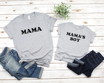 Mommy And Me Outfits Shirts, Mama, Mamas Boy, Mommy And Son Matching Shirts, Gift For Her, Mother's Day Gift, Boy Mama, Mom of Boys