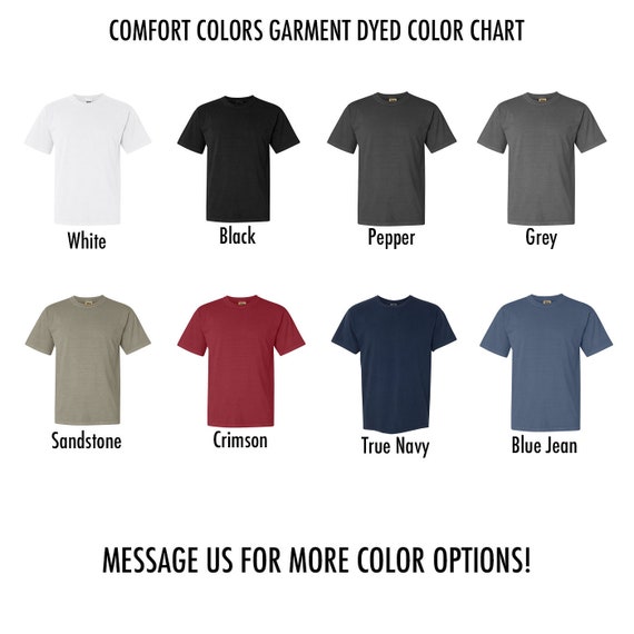 Comfort Color T Shirt Color Chart