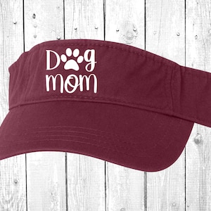 Dog Mom Paw Visor Hat, Dog Lover Sun Visor Cap, Fur Mama Visor, Dog Mama Visor, Gift For Dog Mom, 13 Colors!