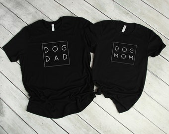 Couples T-Shirts, Dog Mom Square, Dog Dad Square, Dog Mom Dog Dad Matching Shirts, Fur Mama Shirts, Gift For Dog Dad, Gift For Dog Mom