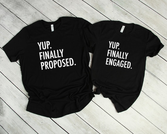 Couples Shirts T-shirt Yup Finally 