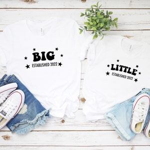 2025 Big Little College Sorority shirts Est 2025 Star Font sorority reveal shirts Greek shirt Little sister Big Sister Big Little GBig GGBig