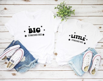 2025 Big Little College Sorority shirts Est 2025 Star Font sorority reveal shirts Greek shirt Little sister Big Sister Big Little GBig GGBig