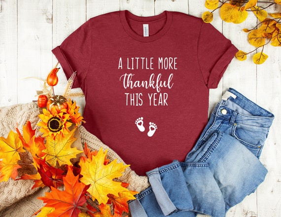 Womens Baby Cute Thanksgiving Pregnancy Announcement T-Shirt Womens Baby Cute Thanksgiving Pregnancy Announcement T-Shirt